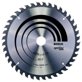 Pyörösahanterä Bosch Optiline Wood 254 x 2,8 mm T40