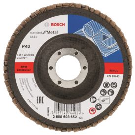 Lamellihiomalaikka X431 Bosch Standard for Metal 115 mm K40