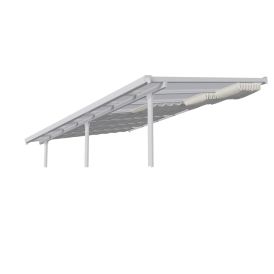 Terassikatoksen aurinkosuoja Solid Elements valkoinen 3 x 4,25 m