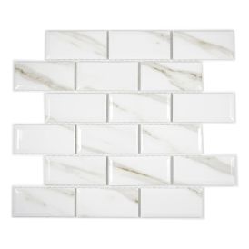 Mosaiikkilaatta Fliesen Metro Uni Calcatta valkoinen 29,5 x 29,1 cm