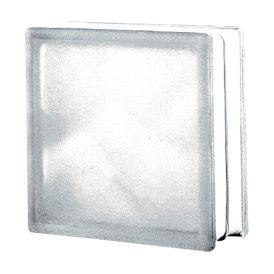 Lasitiili Seves Glassblock Wave Sahara Hiekkapuhallettu  19 x 19 x 8 cm