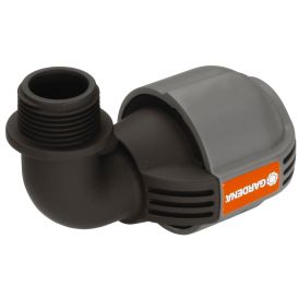 L-liitin Gardena sadetinjärjestelmään ulkokierre 25 mm x 3/4"