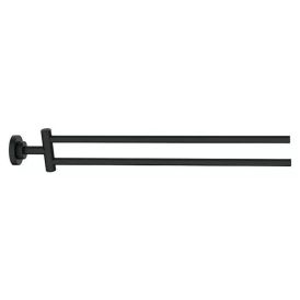 Käsipyyheteline Camargue Lyon 2-os mattamusta 46 cm