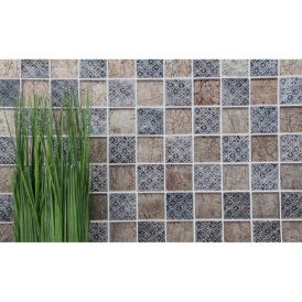 Mosaiikkilaatta Fliesen Quadrat Crystal Mix beige 30 x 30 cm