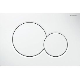 Huuhtelupainike Geberit Sigma01 Round valkoinen 24,6 x 16,4 cm