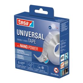 Universal Nano Power tesa® kaksipuolinen teippi 3 m x 30 mm