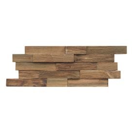 3D-seinäpaneeli Indo Teak FSC Natur 500 x 200 x 10-20 mm