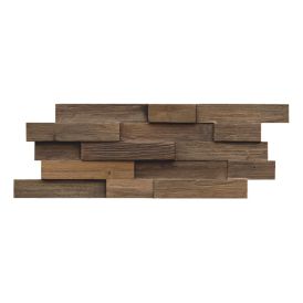 3D-seinäpaneeli Indo Teak FSC Charred 500 x 200 x 10-20 mm