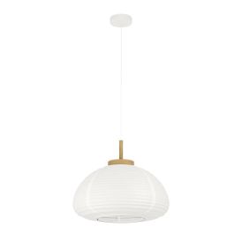 Riippuvalaisin Eglo Summerhill puu/valkoinen Ø 55 cm