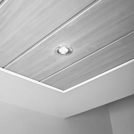 Neljänneslista Logoclic 12 x 12 x 2600 mm MDF sileä valkoinen