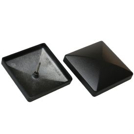 Tolpanhattu alumiini musta 76 x 76 mm