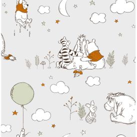 Paperitapetti Sandudd Kids@Home Winnie The Pooh Up And Away 108594