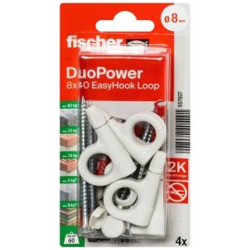 Tulppa silmukkakoukulla Fischer EasyHook Loop DuoPower 8 x 40