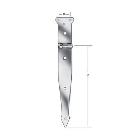 Portin sarana 250 x 35 mm musta