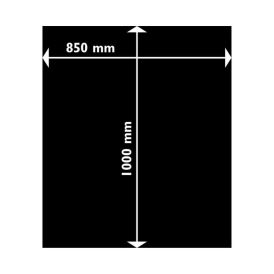 Takaneduspelti Aduro Suorakulmio Musta 850 x 1000 mm
