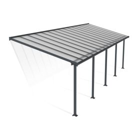 Terassikatos Canopia Olympia harmaa/kirkas 3 x 9 m