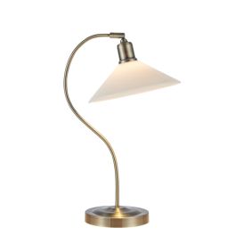 Pöytävalaisin Vela messinki/valkoinen 50 cm