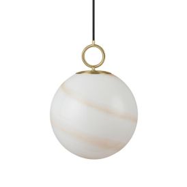 Riippuvalaisin Halo Design Stockholm marmorinruskea/messinki Ø 30 cm