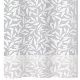 Suihkuverho Diaqua Peva Leaf harmaa/valkoinen 180 x 200 cm