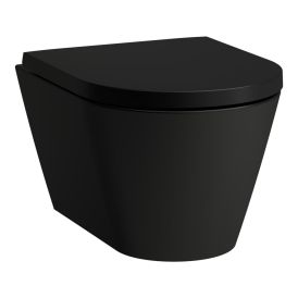 Seinä-WC Laufen Kartell Mattamusta, ilman istuinkantta