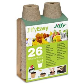 Turveruukku Jiffy 6 cm 26 kpl