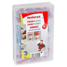 Ruuvi- ja tulppalajitelma Fischer Profi-Box DuoPower 160 kpl