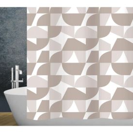 Tekstiilisuihkuverho Diaqua Pasito beige/valkoinen, useita kokovaihtoehtoja