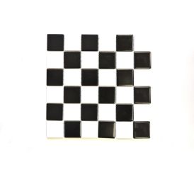 Mosaiikkilaatta Fliesen Quadrat Checkerboard musta/valkoinen 29,8 x 29,8 cm
