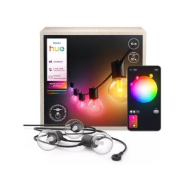 LED-ulkovalosarja Philips Hue Festavia Globe 20 x LED musta 14 m