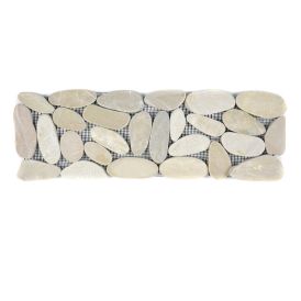 Kivimosaiikkilaatta Fliesen Kiesel Uni beige 30 x 10 cm
