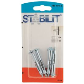 Läpivientitulppa Stabilit M 4 x 45 mm S 4 kpl/pkt