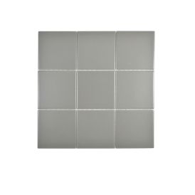 Mosaiikkilaatta Fliesen Quadrat Uni harmaa 29,8 x 29,8 cm