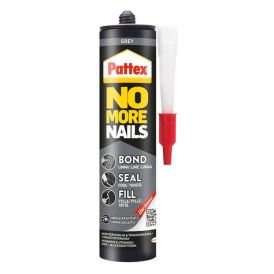 Liimatiivistemassa Pattex No More Nails Bond-Seal-Fill harmaa 280 ml