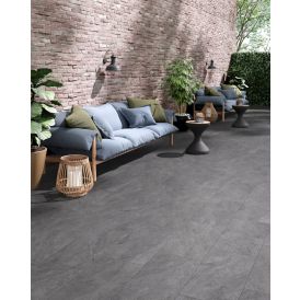 Seinä-/lattialaatta Frassinoro Quartzite antrasiitti 30 x 60,4 cm