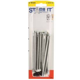 Kaulustulppa Stabilit Metalli 10 x 112 mm 6 kpl/pkt