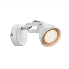 Seinäspotti Nordlux Aslak 1-os valkoinen Ø 8 cm