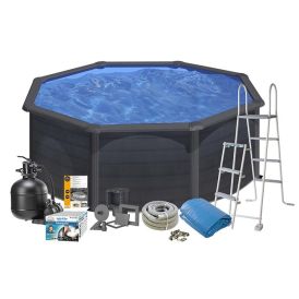 Uima-allas Swim&Fun 350 x 132 cm musta