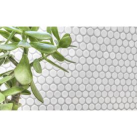 Mosaiikkilaatta Knopf Uni 110N Valkoinen 30,5 x 32 cm
