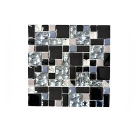 Mosaiikki Crystal Steel Mix-musta-lasi