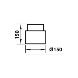 Liitosputki Aduro musta 150 mm