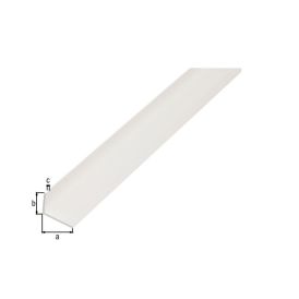 L-kulmaprofiili Valkoinen 20 x 10 x 1000 mm