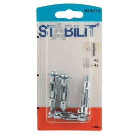 Läpivientitulppa Stabilit M 5 x 37 mm S 4 kpl/pkt