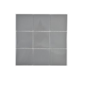 Mosaiikkilaatta Fliesen Quadrat Uni harmaa 29,8 x 29,8 cm